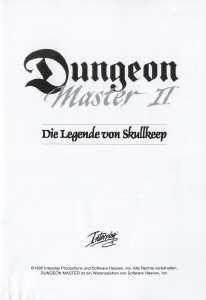 Dungeon Master II (Germany, Amiga) - Manual Page 003