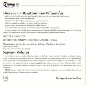 Dungeon Master II (Germany, PC) - Blackmarket With Booklet Booklet Page 042 Dungeon Master II (Germany, PC) - Blackmarket With Booklet Booklet Page 042
