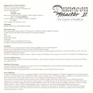 Dungeon Master II (Germany, PC) - Blackmarket With Booklet Reference Card Front Dungeon Master II (Germany, PC) - Blackmarket With Booklet Reference Card Front