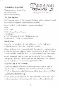 Dungeon Master II (Germany, PC) - Floppy Disk Edition Reference Card Page 001 Dungeon Master II (Germany, PC) - Floppy Disk Edition Reference Card Page 001