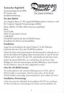 Dungeon Master II (Germany, PC) - Reference Card Page 001 Dungeon Master II (Germany, PC) - Reference Card Page 001