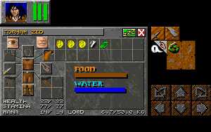 Dungeon Master II (Macintosh) - Compact Layout Inventory