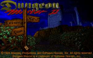 Dungeon Master II (PC) - Main Menu