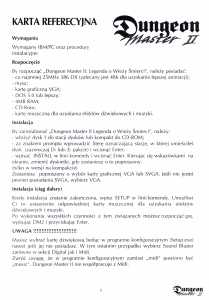 Dungeon Master II (Poland, PC) - Compact Disc Edition Reference Card Page 001 Dungeon Master II (Poland, PC) - Compact Disc Edition Reference Card Page 001