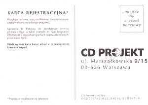 Dungeon Master II (Poland, PC) - Compact Disc Edition Registration Card Front Dungeon Master II (Poland, PC) - Compact Disc Edition Registration Card Front