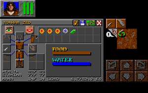 Dungeon Master II (Sega CD) - Inventory