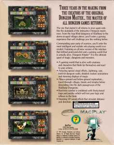 Dungeon Master II (USA, Macintosh) - Box Sleeve Back Dungeon Master II (USA, Macintosh) - Box Sleeve Back