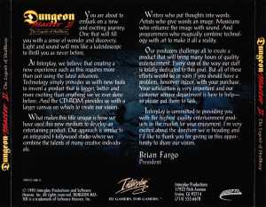 Dungeon Master II (USA, PC) - Big Box Back Card Front