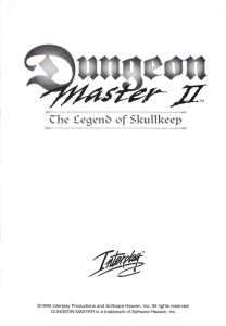 Dungeon Master II (USA, PC) - Big Box Manual Page 003