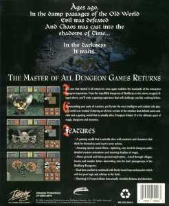 Dungeon Master II (USA, PC) - Compact Disc Edition, RSAC Box Sleeve Back