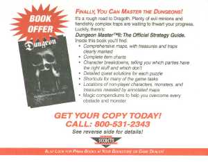 Dungeon Master II (USA, PC) - Compact Disc Edition, RSAC The Official Stragegy Guide Order Form Front