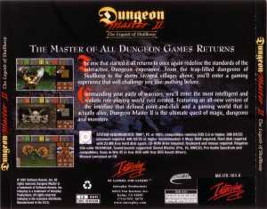 Dungeon Master II (USA, PC) - Jewel Case Back Card Front