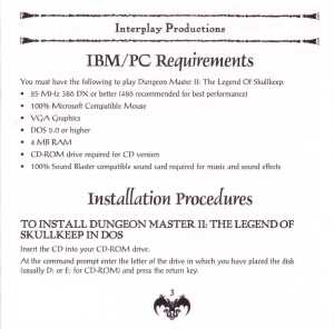 Dungeon Master II (USA, PC) - Jewel Case Booklet Page 005 Dungeon Master II (USA, PC) - Jewel Case Booklet Page 005
