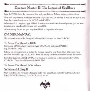 Dungeon Master II (USA, PC) - Jewel Case Booklet Page 006