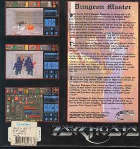 Dungeon Master and Chaos Strikes Back (Australia, Amiga) - Psygnosis Edition Box Back Dungeon Master and Chaos Strikes Back (Australia, Amiga) - Psygnosis Edition Box Back