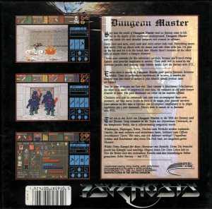 Dungeon Master and Chaos Strikes Back (Australia, Amiga) - Psygnosis Edition (Alternate) Box Back Dungeon Master and Chaos Strikes Back (Australia, Amiga) - Psygnosis Edition (Alternate) Box Back