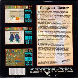Dungeon Master and Chaos Strikes Back (United Kingdom, Amiga) - Psygnosis Edition Box Back Dungeon Master and Chaos Strikes Back (United Kingdom, Amiga) - Psygnosis Edition Box Back