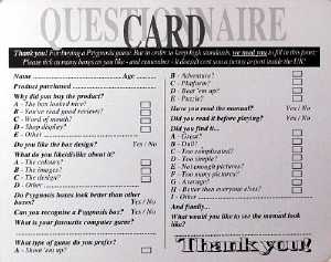 Dungeon Master and Chaos Strikes Back (United Kingdom, Amiga) - Psygnosis Edition Questionnaire Card Front Dungeon Master and Chaos Strikes Back (United Kingdom, Amiga) - Psygnosis Edition Questionnaire Card Front