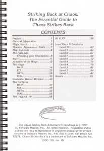 Chaos Strikes Back Adventurer's Handbook (USA) - Page 005