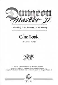 Dungeon Master II Clue Book (USA) - Page 003 Dungeon Master II Clue Book (USA) - Page 003