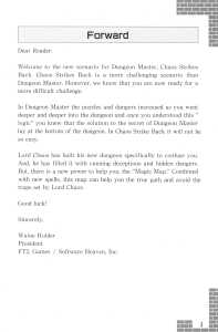 Dungeon Master Sequel Chaos Strikes Back Guide Book Expanded Edition (Japan) - Page 005