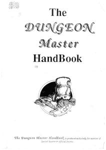 The Dungeon Master HandBook