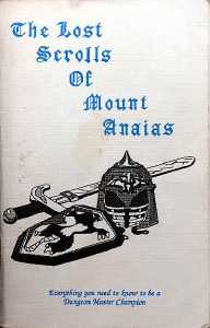 The Lost Scrolls Of Mount Anaias (First Edition) (USA) - Cover Front The Lost Scrolls Of Mount Anaias (First Edition) (USA) - Cover Front