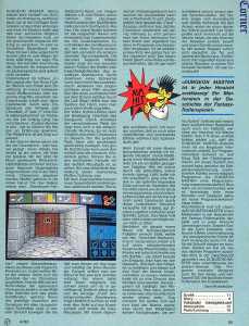 Dungeon Master (Amiga) Review - ASM (Germany), April 1988, Page 85