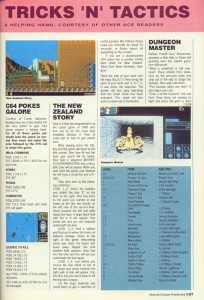 Dungeon Master Hints - Advanced Computer Entertainment (United Kingdom), Issue No 26 November 1989, Page 107