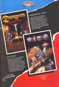 Dungeon Master (Atari ST) Advertisement - Advanced Computer Entertainment (United Kingdom), Issue No 7 April 1988, Page 25