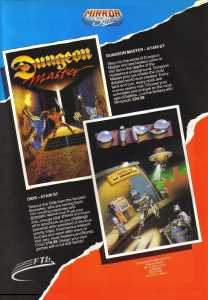 Dungeon Master (Atari ST) Advertisement - Advanced Computer Entertainment (United Kingdom), Issue No 8 May 1988, Page 25