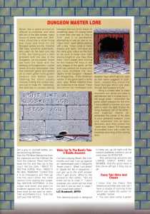 Dungeon Master Hints - Amiga Action (United Kingdom), Issue No 13 October 1990, Page 19