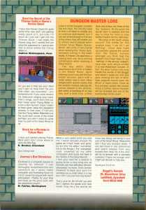 Dungeon Master Hints - Amiga Action (United Kingdom), Issue No 16 January 1991, Page 20