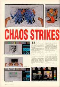 Chaos Strikes Back (Amiga) Review - Amiga Computing (United Kingdom), Issue No 35 April 1991, Page 52