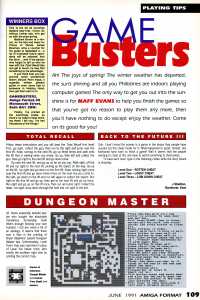 Dungeon Master Hints - Amiga Format (United Kingdom), Issue No 23 June 1991, Page 109