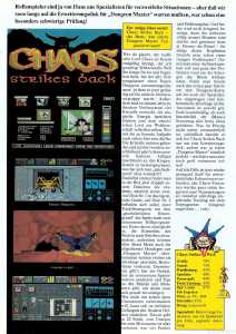 Chaos Strikes Back (Amiga) Review - Amiga Joker (Germany), February 1991, Page 49