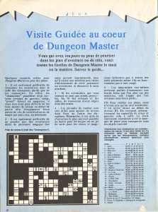 Dungeon Master Hints - Atari 1ST (France), Issue No 10 June 1988, Page 56
