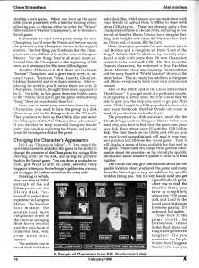 Chaos Strikes Back (Atari ST) Review - Atari Interface Magazine (USA), Vol 2 No 2 February 1990, Page 16