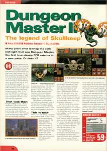 Dungeon Master II (Amiga) Review - CU Amiga (United Kingdom), December 1995, Page 56 Dungeon Master II (Amiga) Review - CU Amiga (United Kingdom), December 1995, Page 56