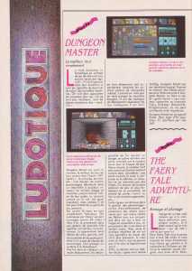 Dungeon Master (Atari ST) Review - Casus Belli (France), Issue No 44 April 1988, Page 102