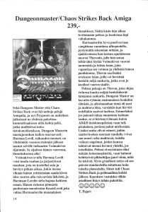 Dungeon Master And Chaos Strikes Back (Amiga) Review - Com Club (Finland), Issue No 5 November 1992, Page 14