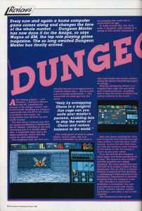 Dungeon Master (Amiga) Review - Commodore Computing International (United Kingdom), Vol 7 No 6 February 1989, Page 90