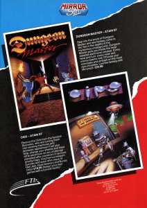 Dungeon Master (Atari ST) Advertisement - Computer And Video Games (United Kingdom), Issue No 77 March 1988, Page 41