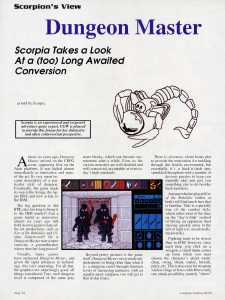 Dungeon Master (PC) Review - Computer Gaming World (USA), Issue No 100 November 1992, Page 94