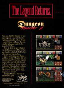 Dungeon Master II (PC, Macintosh) Advertisement - Computer Gaming World (USA), Issue No 128 March 1995, Page 30