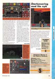 Dungeon Master II (PC) Review - Datormagazin (Sweden), Vol 1995 No 14 November 1995, Page 61 Dungeon Master II (PC) Review - Datormagazin (Sweden), Vol 1995 No 14 November 1995, Page 61