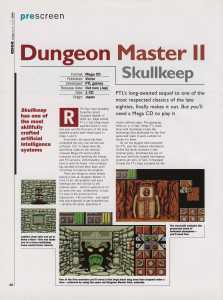 Dungeon Master II (Mega CD) Preview - Edge (United Kingdom), Issue No 10 July 1994, Page 40