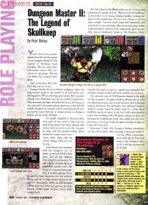 Dungeon Master II (PC) Review - Electronic Entertainment (USA), Vol 2 No 10 October 1995, Page 80 Dungeon Master II (PC) Review - Electronic Entertainment (USA), Vol 2 No 10 October 1995, Page 80