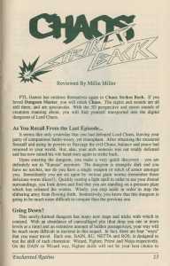Chaos Strikes Back (Amiga) Review - Enchanted Realms (USA), Issue No 5 March-April 1991, Page 13