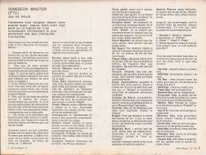 Dungeon Master Guide - Game Mag (France), Issue No 10 September 1988, Page 30